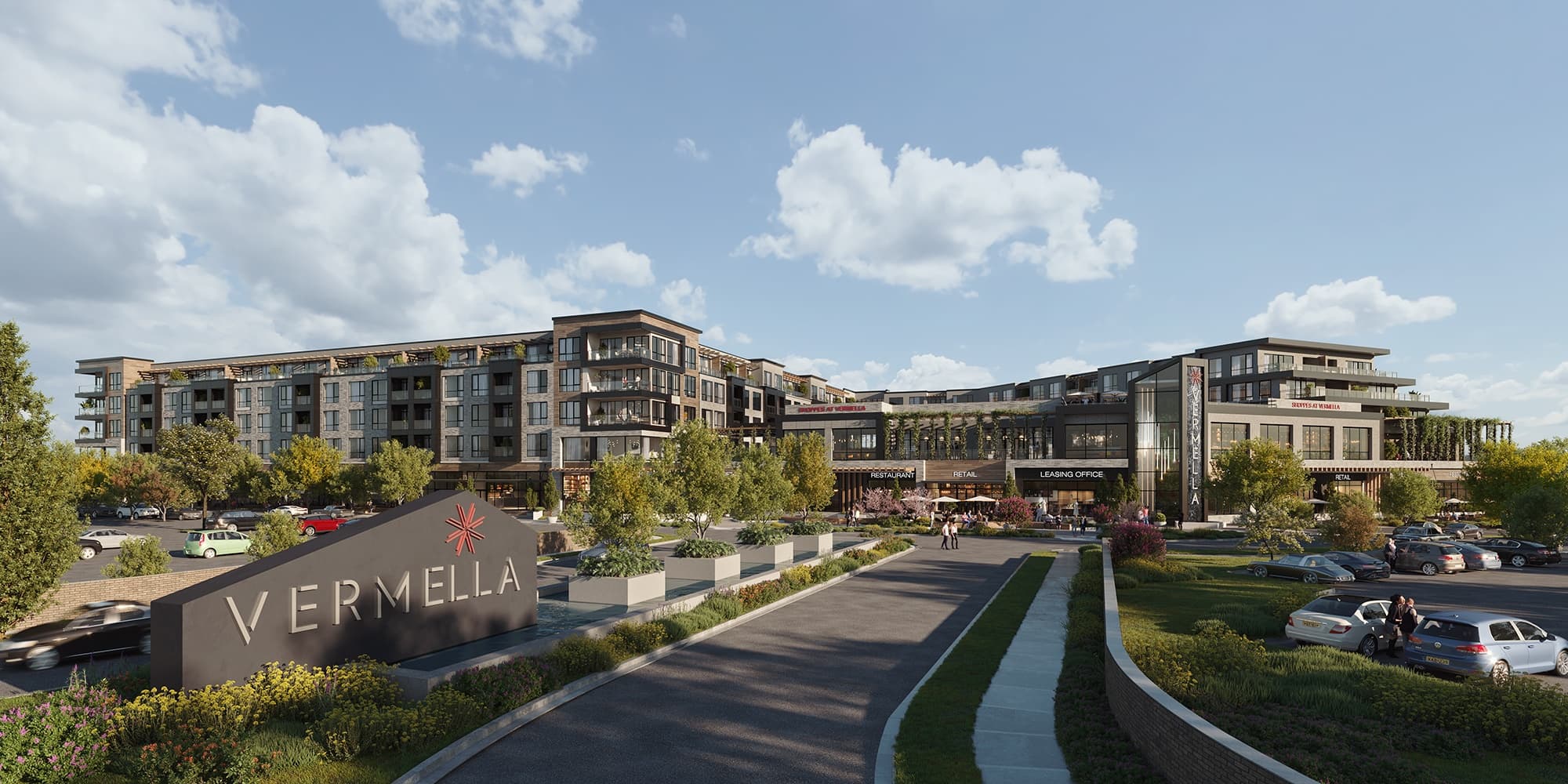 luxury rental apartments with expansive private amenities, resident courtyard and pool, premiere onsite retailers